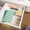 Martha Stewart Brody Clear Plastic Storage Organizer Bins W/Light Natural Paulownia Wood Lid, Small, 3.75x3in, 3PK BE-PB4517-3WD-CL-NT-MS - alternate 2